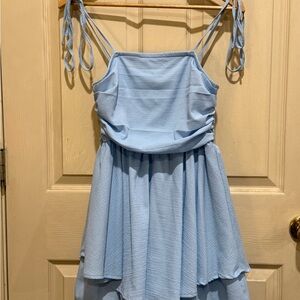 SHEIN Light Blue Sleeveless Dress